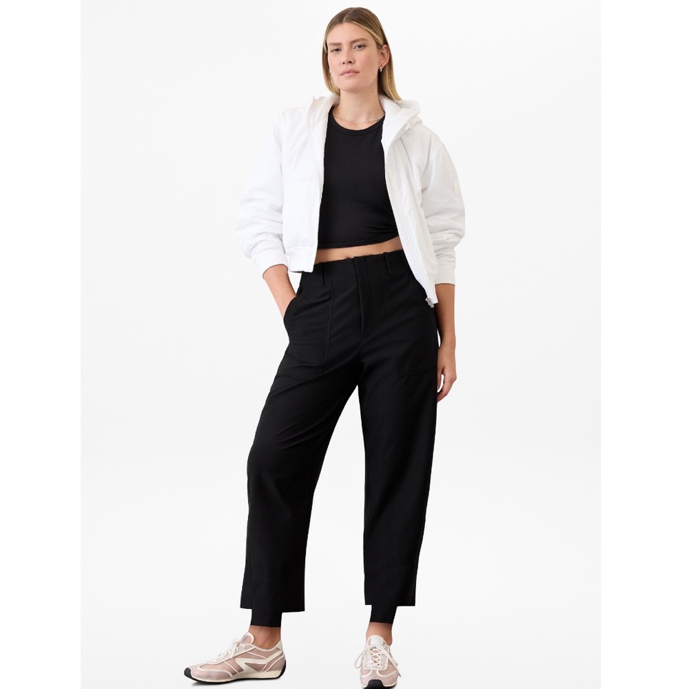 NWOT Athleta Skyline High Rise Barrel leg Pant | Black - Picture 6 of 12